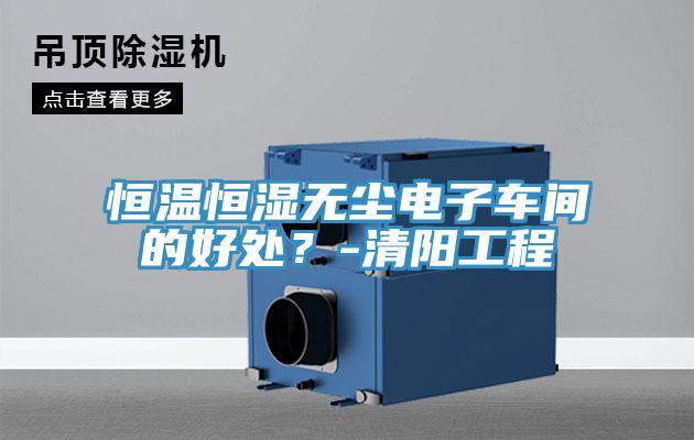 恒溫恒濕無塵電子車間的好處？-清陽工程