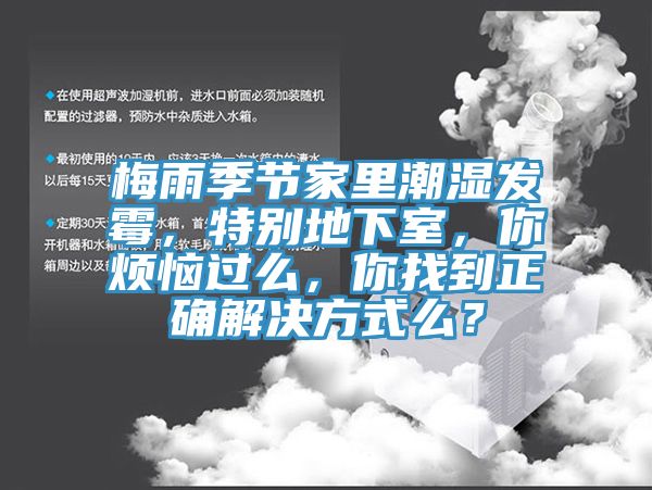 梅雨季節(jié)家里潮濕發(fā)霉，特別地下室，你煩惱過么，你找到正確解決方式么？