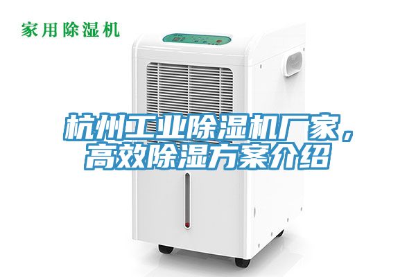 杭州工業(yè)除濕機廠家，高效除濕方案介紹