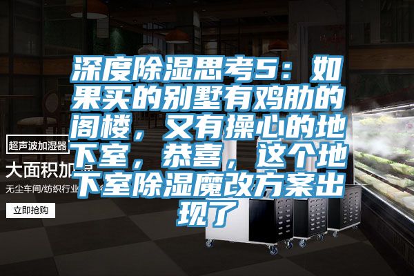 深度除濕思考5：如果買的別墅有雞肋的閣樓，又有操心的地下室，恭喜，這個(gè)地下室除濕魔改方案出現(xiàn)了