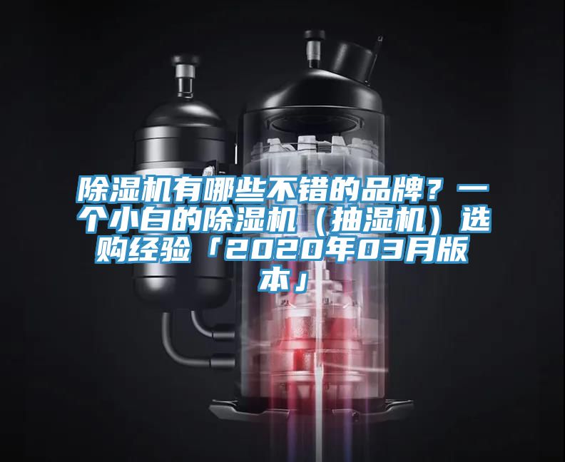 除濕機有哪些不錯的品牌？一個小白的除濕機（抽濕機）選購經(jīng)驗「2020年03月版本」